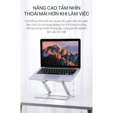 Giá đỡ Laptop linh hoạt hợp kim nhôm cao cấp VIVAN VLS01 Xám