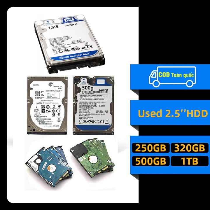 Ổ Cứng Laptop HDD 1TB GB Chính Hãng Cũ - Bóc Máy (2nd)