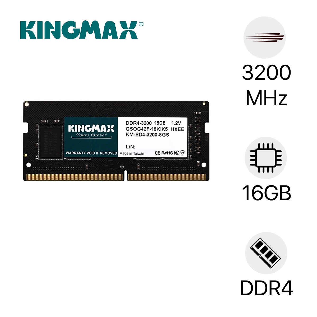 RAM laptop Kingmax 16GB DDR4 3200MHz
