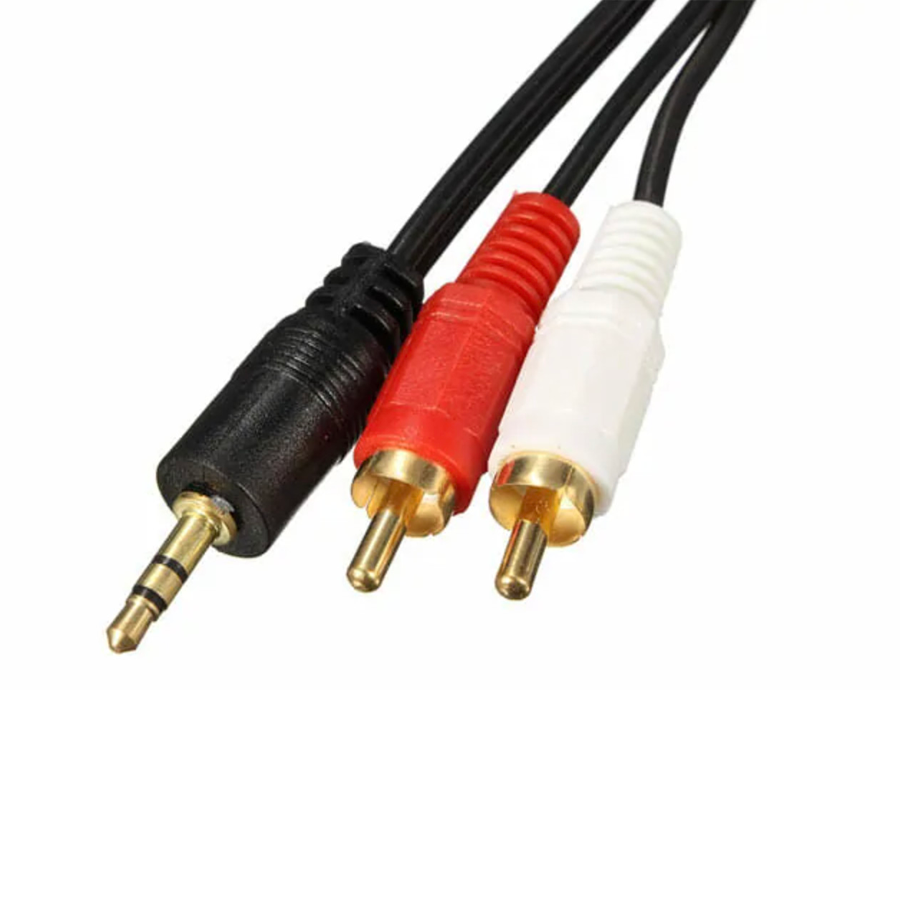 Cáp chuyển Audio từ jack 3.5mm (3 ly) đực ra jack AV (bông sen) đực - dài 1.5m