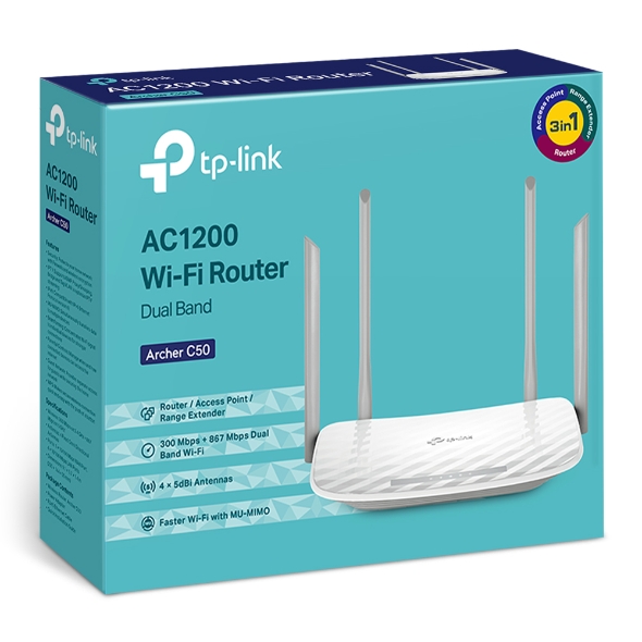 Bộ phát wifi TP-Link Archer C50 Wireless AC1200Mbps