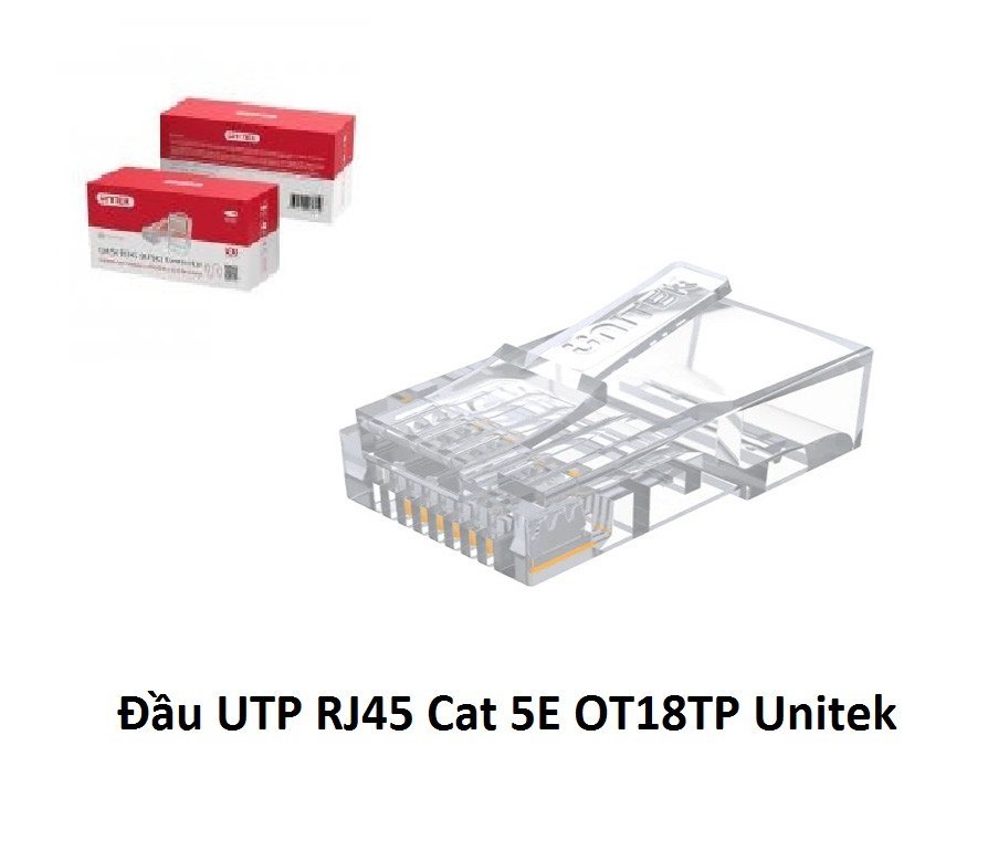 Đầu Cat 5e RJ45 (8P8C) unitek Y-OT18TP (100 đầu/1 hộp)